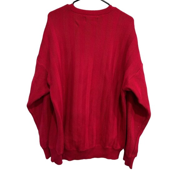Roundtree & Yorke Red Crewneck Long Sleeve Sz XL - Picture 2 of 8